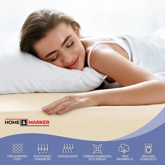 Home & Marker - Hoeslaken - Fitted Sheet - Matras Overtrek - Beddengoed - Bed Sheet - Grijs - 90x200 cm - COTSHE van Home & Marker — afbeelding 4