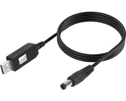 USB Voltage Step Up Converter Kabel Voeding met DC Jack 5.5 x 2.1mm voor Fan Led Light Router Speakers (1m/3.3FT)