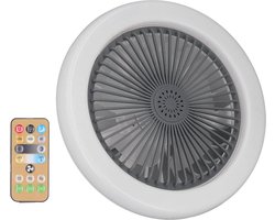 Kleine Plafondventilator met Afstandsbediening en E27 Lamphouder - Ventilatoren met Instelbare Snelheid en Licht 85-265V