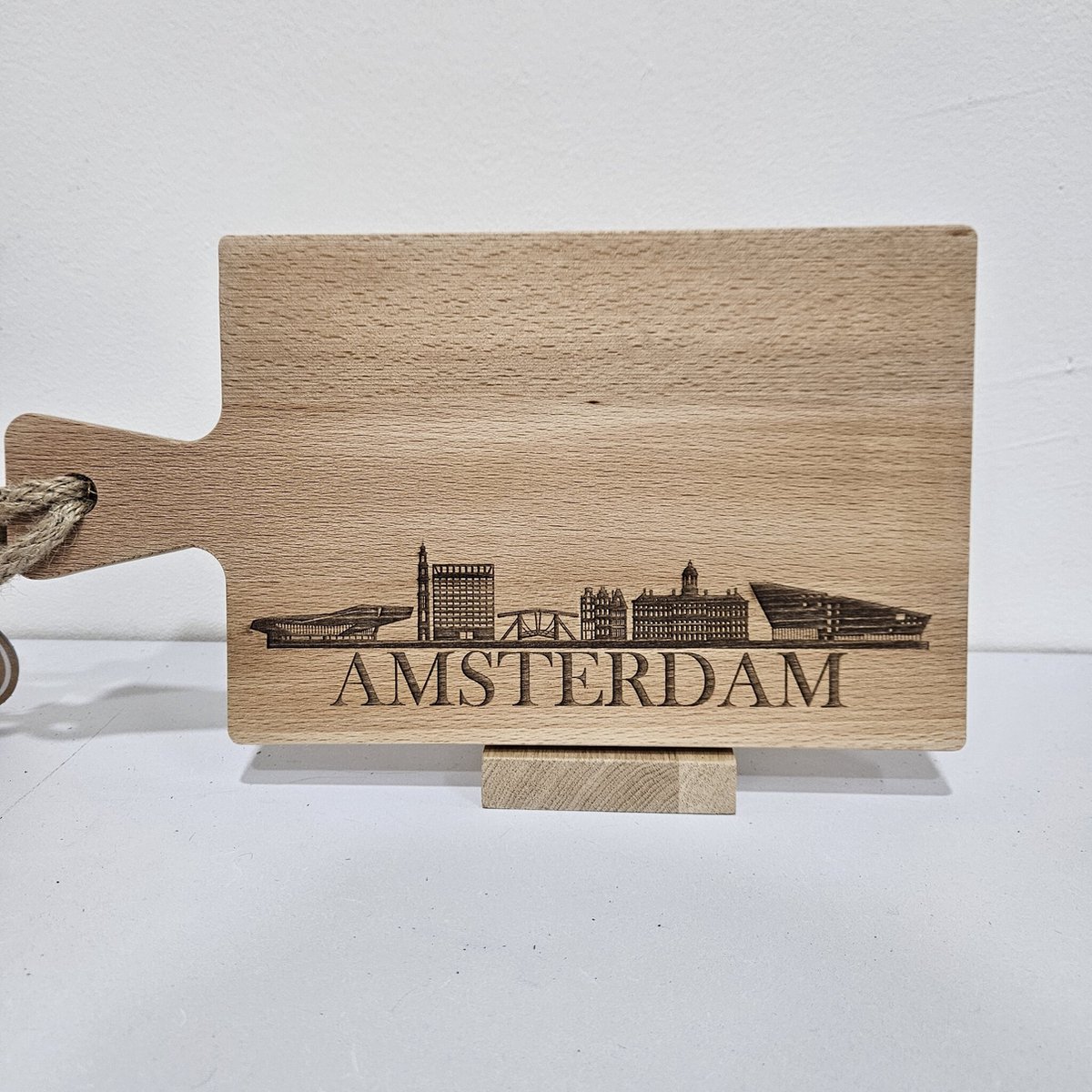 borrelplank beukenhout skyline Amsterdam 20 cm