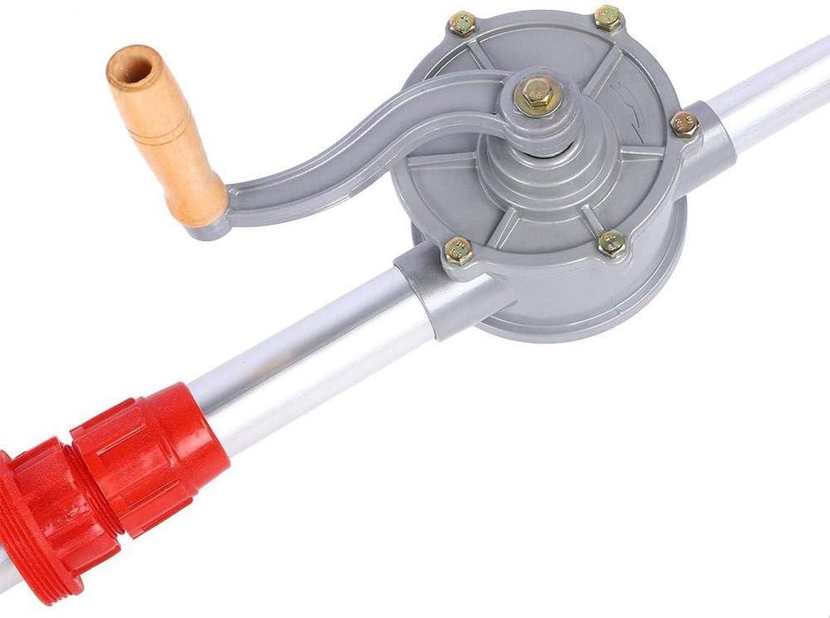 Handkrukzuigpomp van aluminiumlegering, roterende trommelpomp, geschikt voor het verpompen van stookolie, benzine, eetbare olie, enz