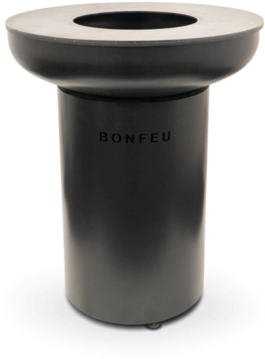 BonFeu BonBiza Vasque à feu 80 cm - Avec plancha et grille de cuisson - Noir