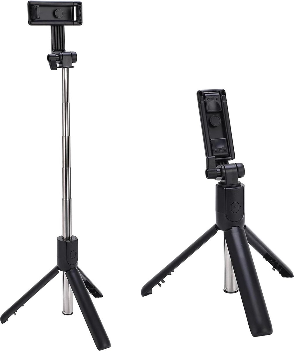 360 ° Rotatie Statief met Bluetooth Afstandsbediening - Telescopische Selfie Stick - Compatibel met Alle Mobiele Telefoons .