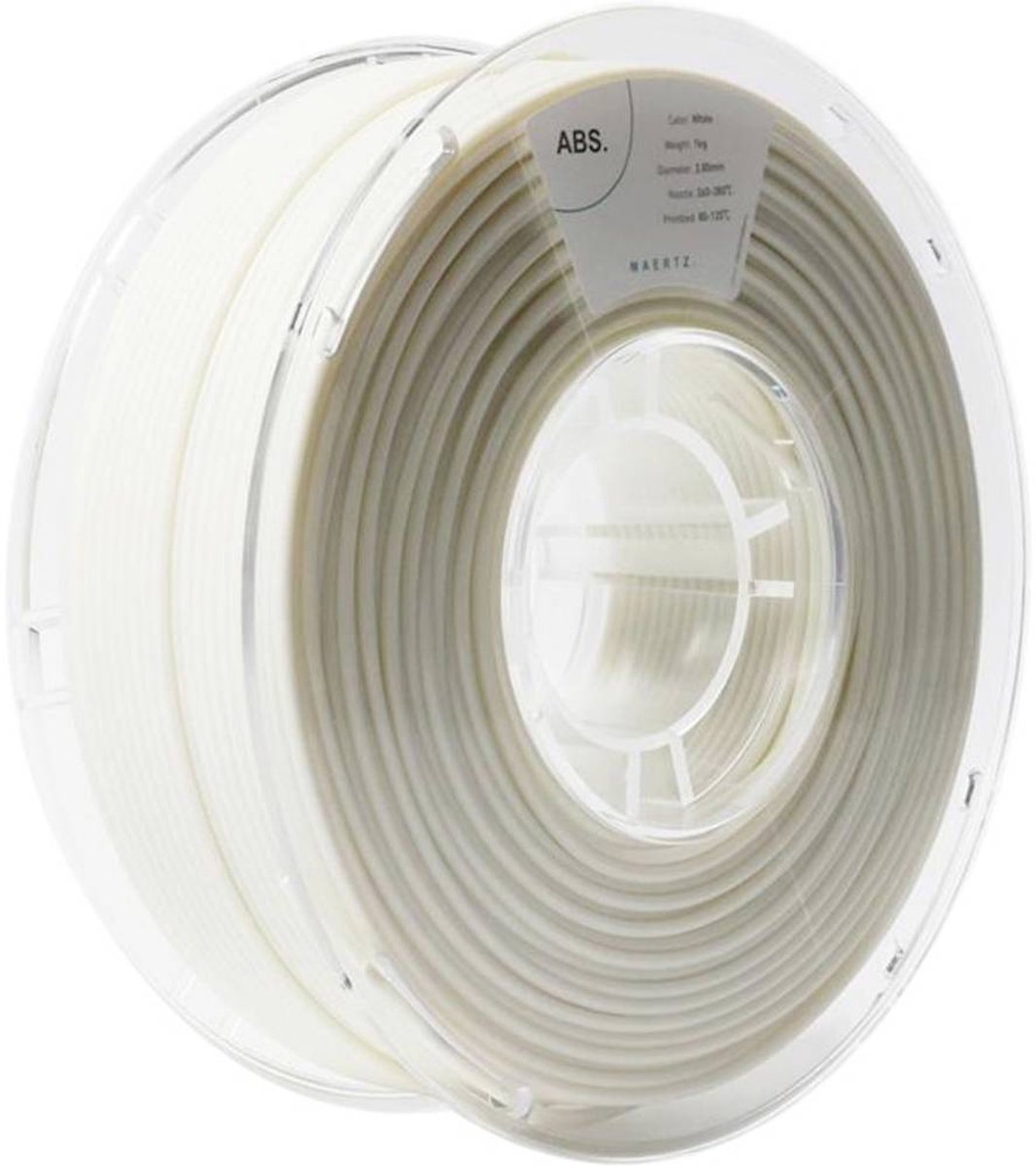 Maertz PMMA-1010-008 PMMA-1010-008 Filament ABS kunststof Chemisch bestendig 2.85 mm 1000 g Wit 1 stuk(s)