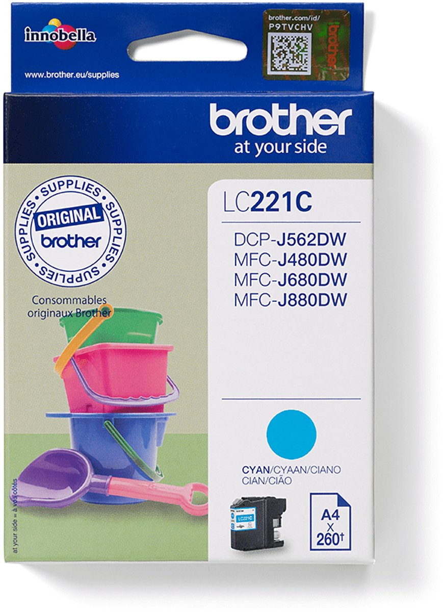 Brother LC221C - Inktcartridge / Cyaan