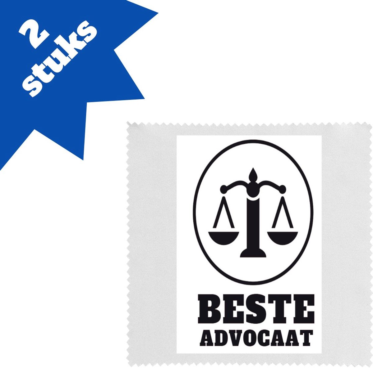 Akyol - beste advocaat brillendoekjes - Beste advocaat - collega - cadeau - 17,8 bij 17,8 cm - 2 stuks