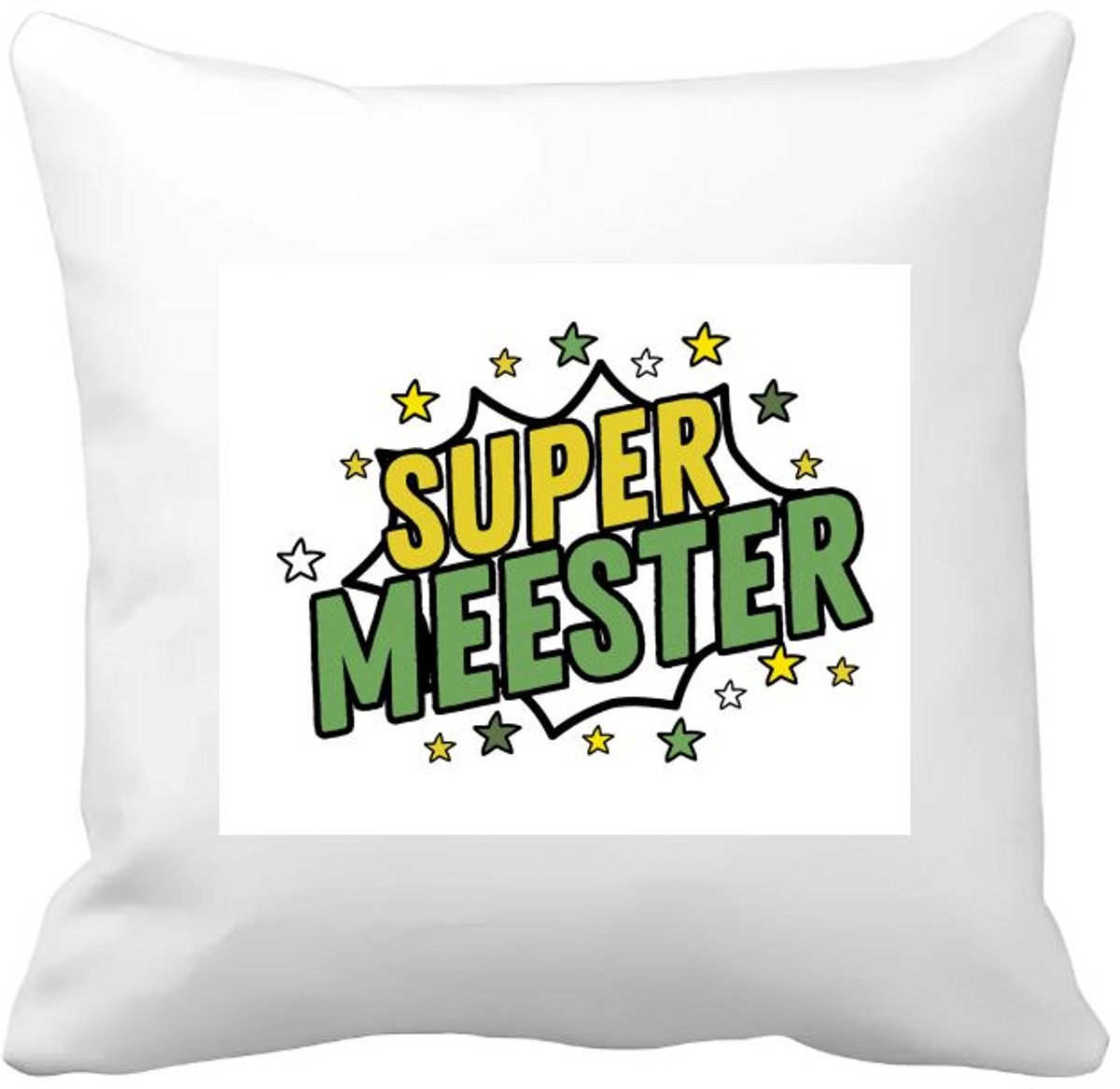 Akyol super meester Kussen hoes - Meester - een meester - school - verjaardagscadeau - afscheidscadeau - kado - gift - 40 bij 40 cm Multicolor