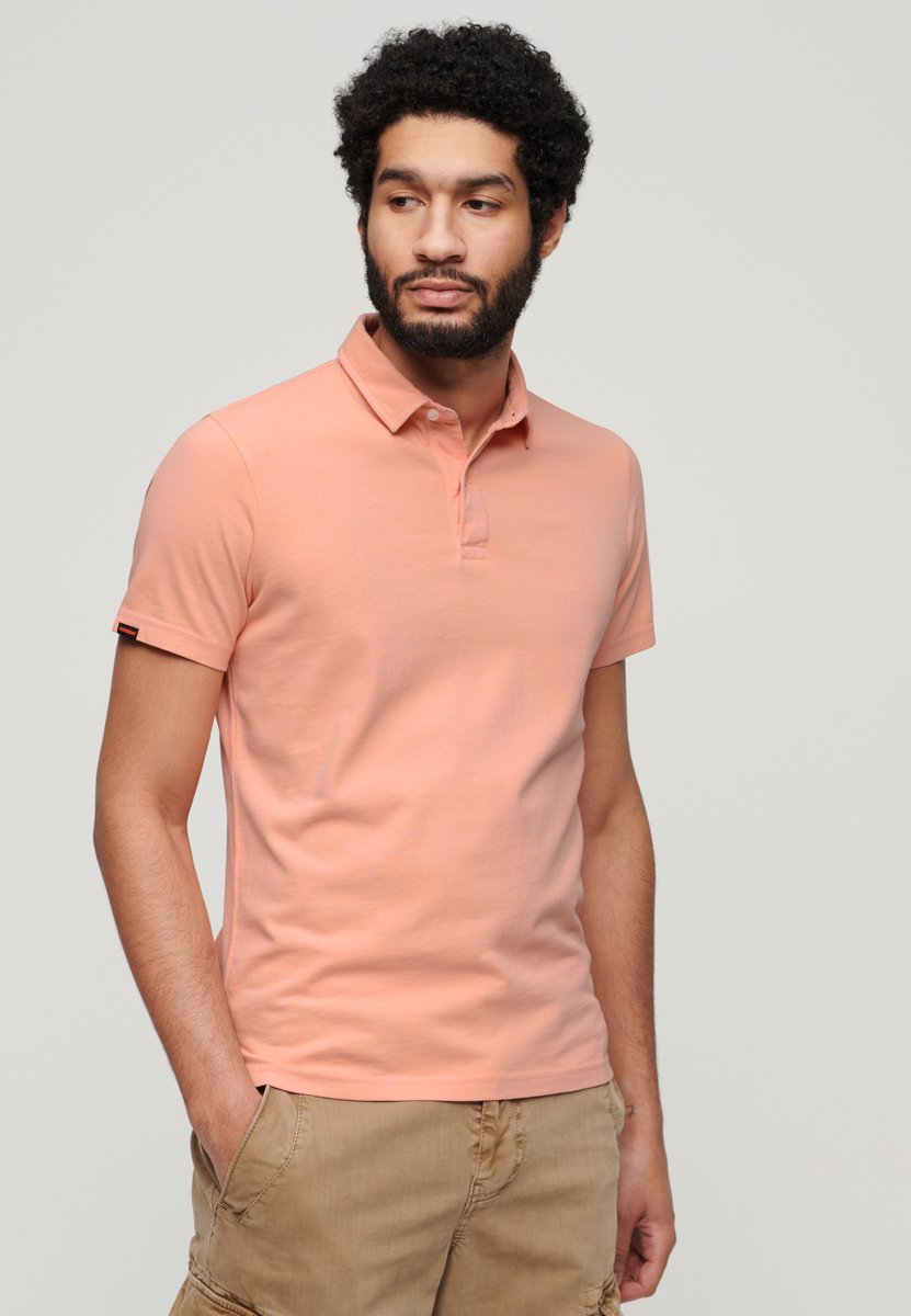 Superdry Studios Jersey Korte Mouw Poloshirt M Man Roze