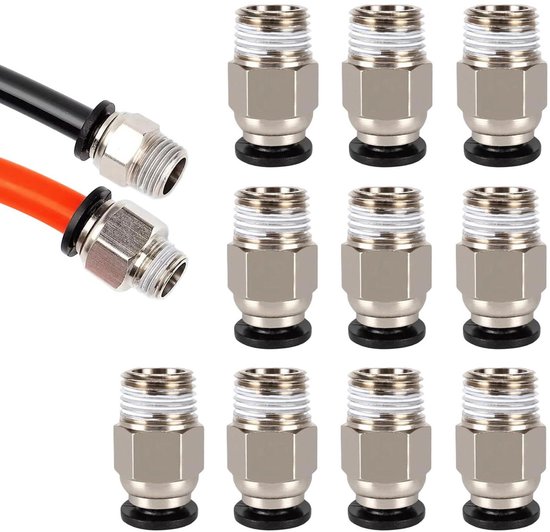 CONNECTION 40 Stuks Rechte Pneumatische Koppelingen 4,6,8,10,12