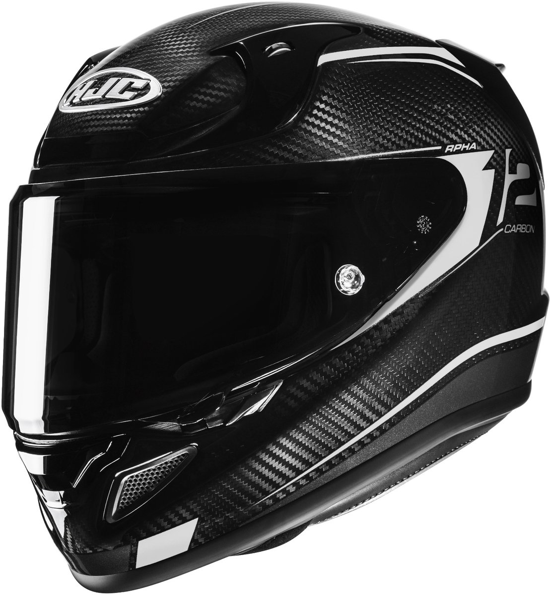 HJC RPHA 12 Carbon Keres Zwart Wit Integraalhelm - Maat M - Helm