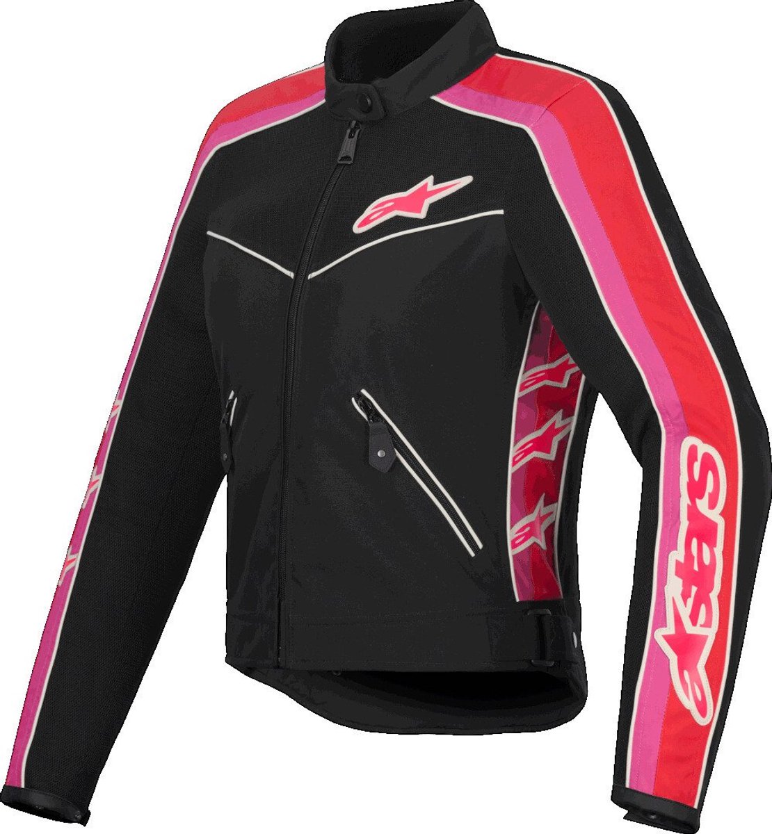 Alpinestars Stella T-Dyno Air Zwart Fel Rood Fuchsia Dames Motorjas - Maat XL - Jas