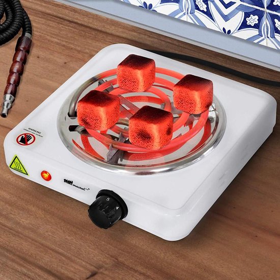 Broil-Master - Elektrische Kolenaansteker - 1000W Vermogen - Regelbare Temperatuur - Verwarmingsplaat - Verwarmingsspiraal - Grillaansteker - Warmhoudplaat - Brander - Wit — afbeelding 2