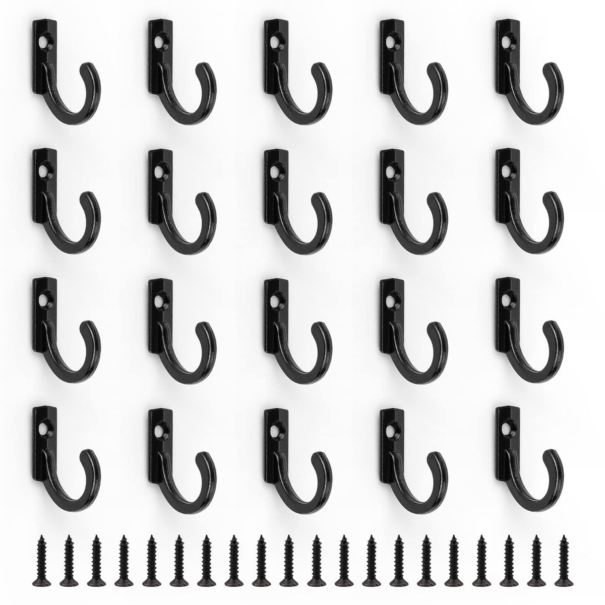 My Ninki ® Decoratieve Wandhaken Set van 20 Stuks voor Slaapkamer en Keuken met Zinklegering