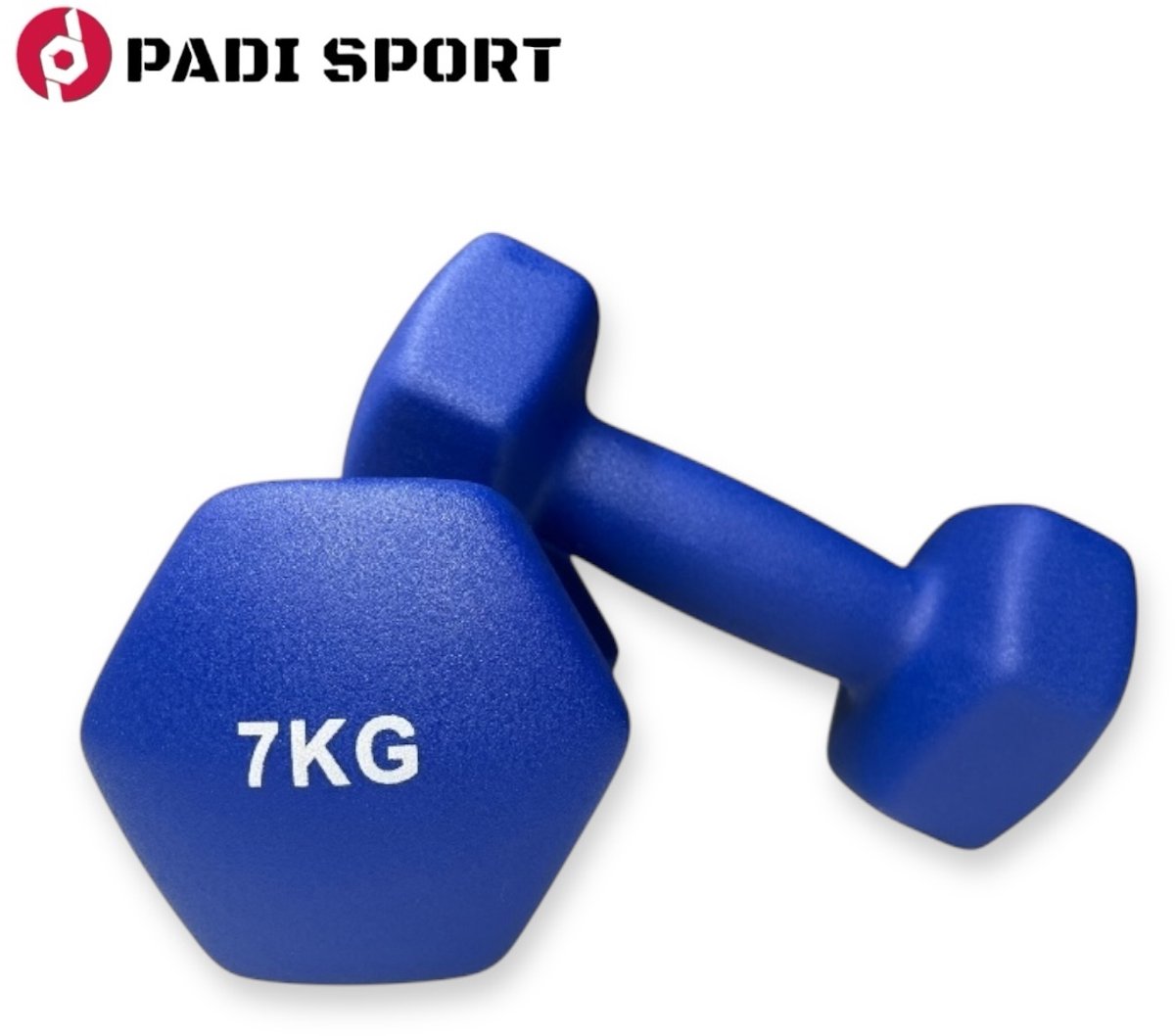 Padisport - Dumbells 7 Kg - Halter - Gewichten Set Halters - Gewichten 7 Kg - Blauw - Gewichten - Dumbells - Halters - Gewichtjes 7 Kg
