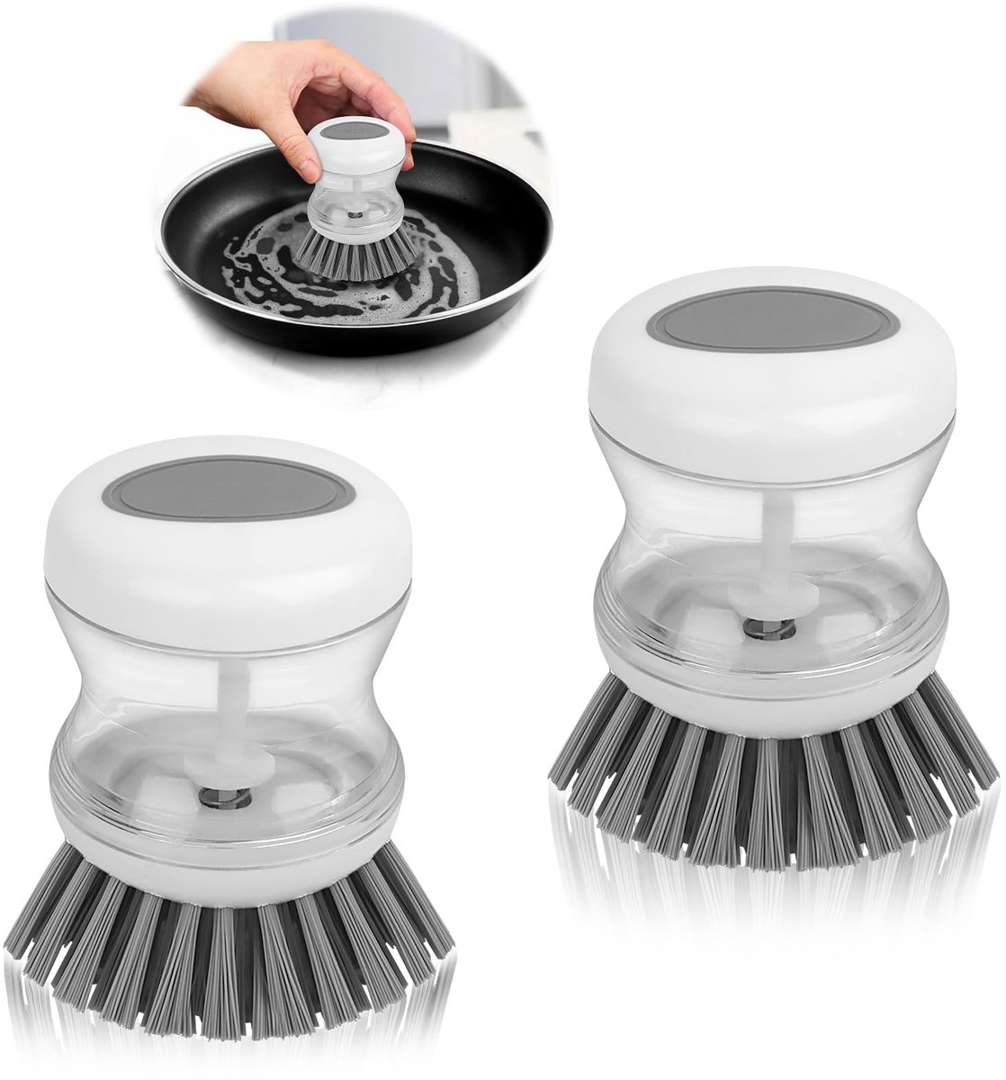 My Ninki ® Innovatieve Keukenreinigingsborstel Set met Zeepdispenser voor Efficiënte Schoonmaakervaring