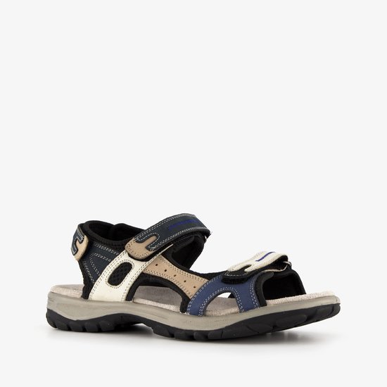 Hush Puppies leren dames sandalen beige blauw