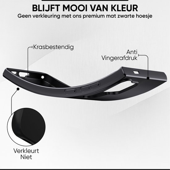 NUVEX Coque compatible avec Samsung Galaxy S24 Ultra Zwart - Anti-choc avec 1 film protecteur d'écran