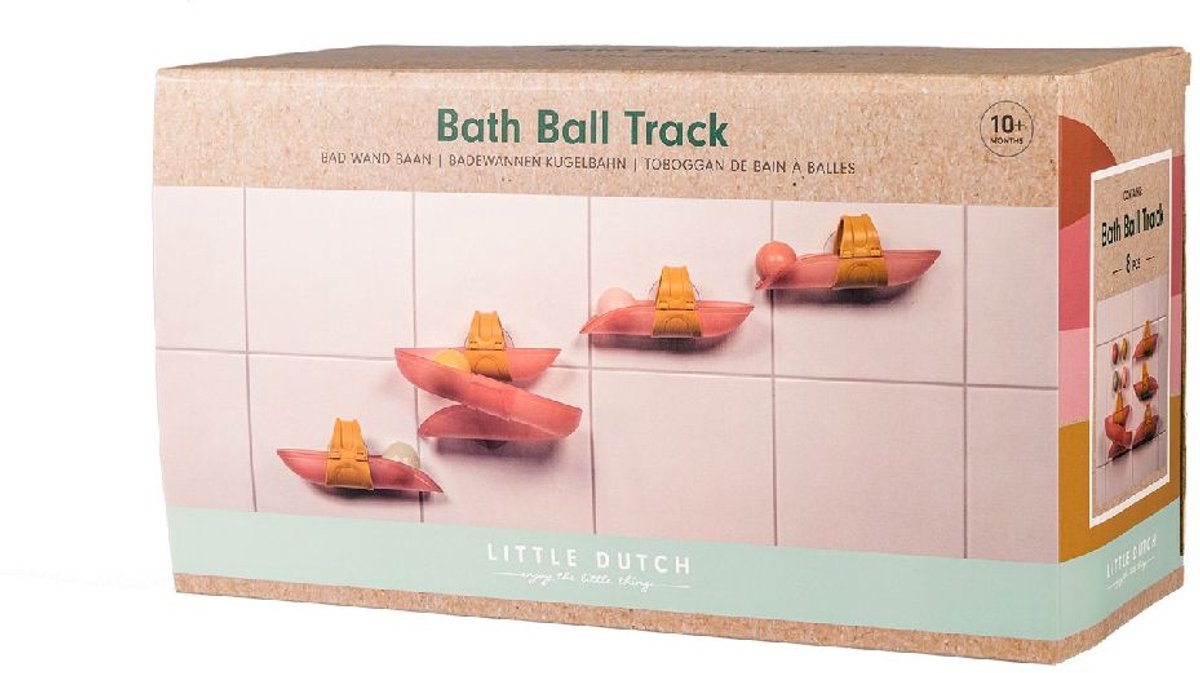 Little Dutch Waterbaan - Bad ballenbaan knikkerbaan - Roze — afbeelding 18