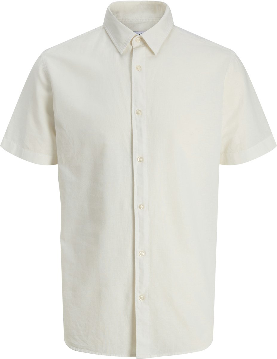 JACK&JONES - JJEBREEZE LINEN BLEND SHIRT S/S SN - Heren - Overhemden