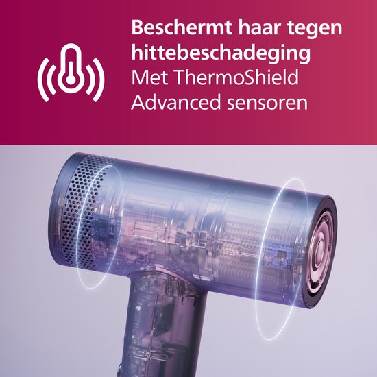 Philips 8000 Series Föhn – ThermoShield Advanced – Ionen‑technologie – Haardroger Met Diffuser – Blauw – BHD839/10