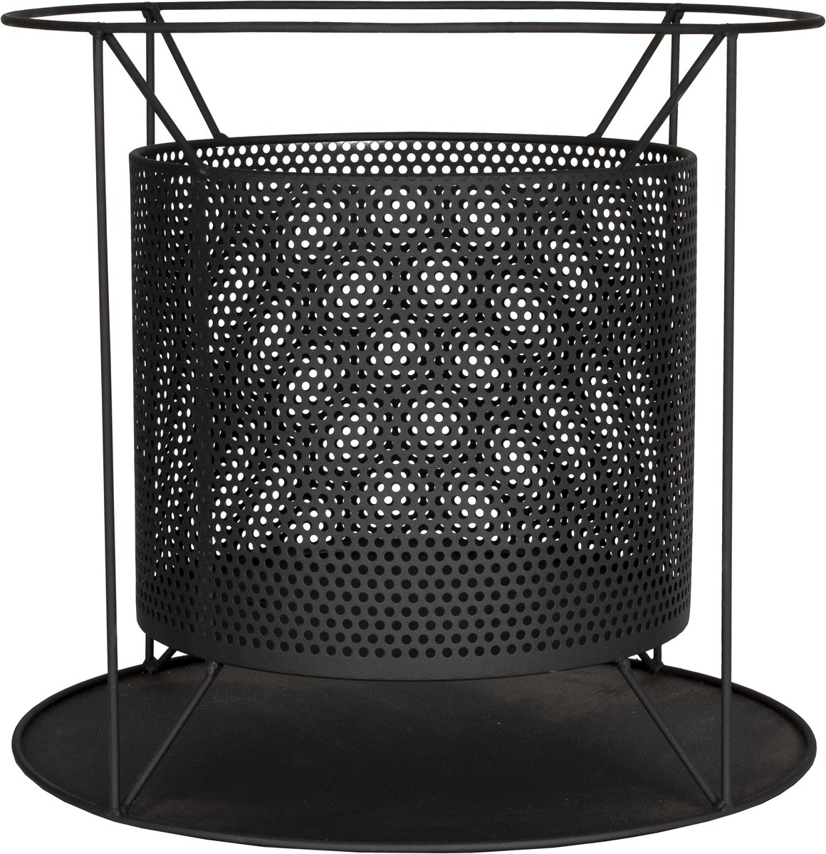 Bol.com La Hacienda Kora Vuurkorf - L 44 x B 44 x H 40 cm - Staal - Zwart aanbieding