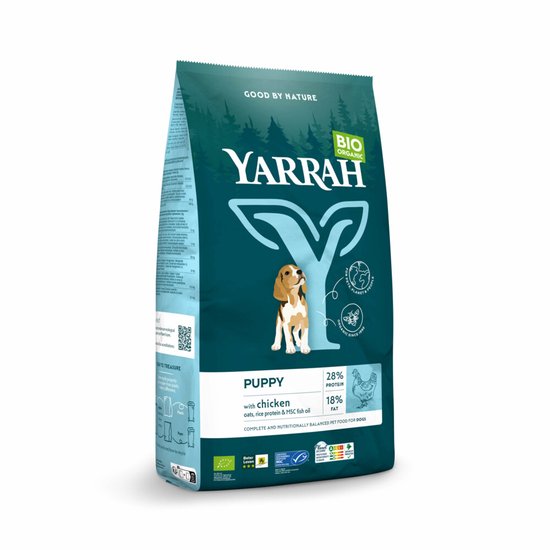 Yarrah dog biologische brokken puppy kip (2 KG)