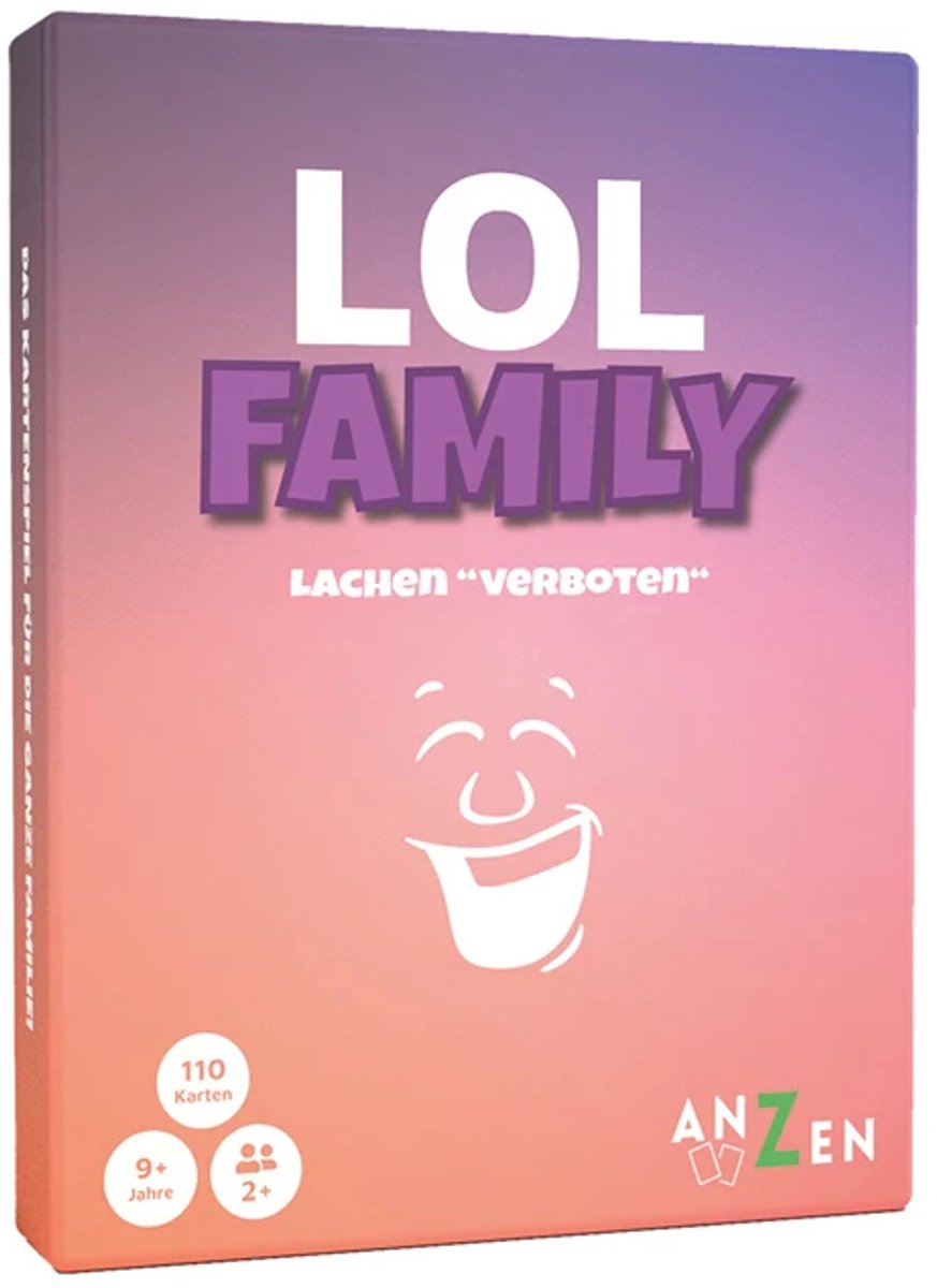 Vedes kaartspel LOL FAMILY lachen verboden familiespel 15 minuten.