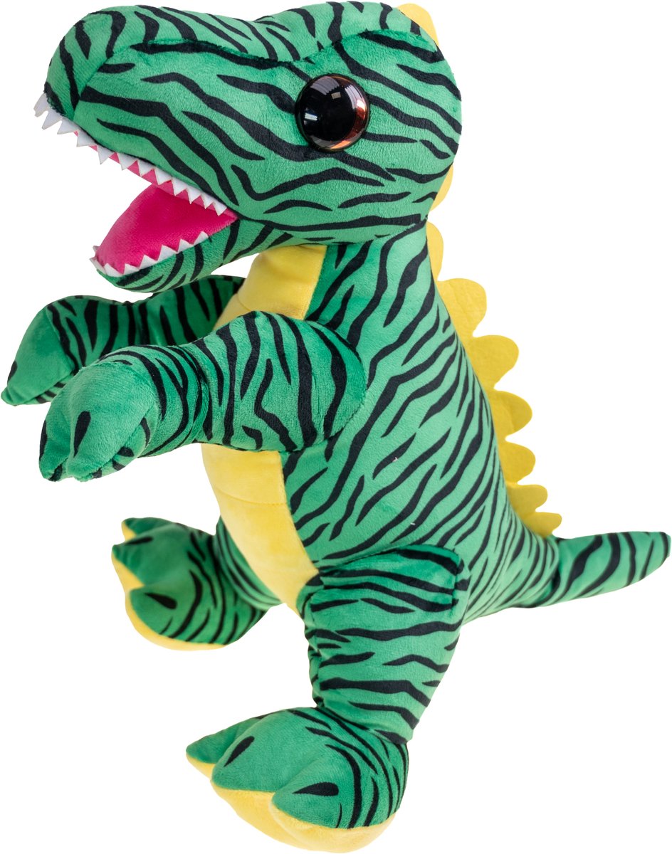 Tactic Lumo Stars - Pluche - Knuffeldino T-Rex - 42 cm - Zacht pluche - Grote ogen - Fins design - Eigen karakter - Inclusief app met spelletjes — afbeelding 2