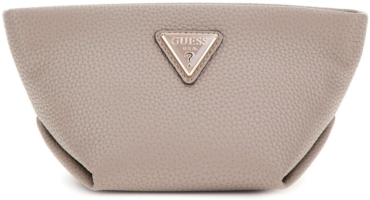 GUESS Toilettas Helina Top Zip Cosmetic Dark Taupe Bruine