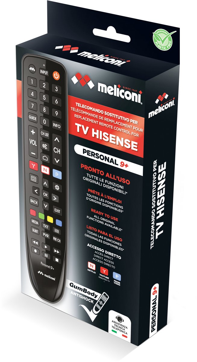 Meliconi 806081 afstandsbediening TV Drukknopen