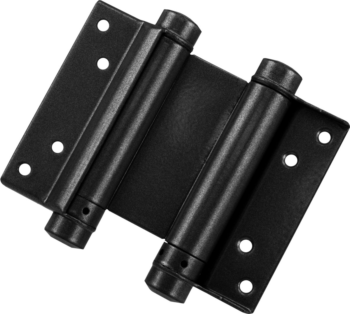 Deurveerscharnier - bommer - dubbelwerkend - type 100 - voor deurdikte 25-30 mm - staal - zwart