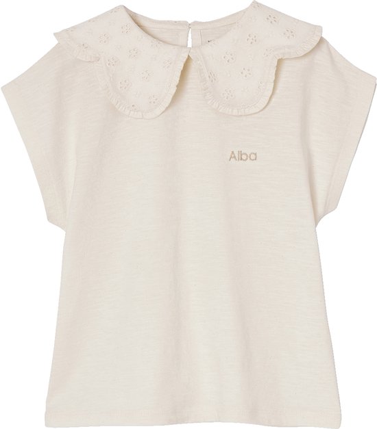 Vertbaudet T-shirt col brodé fantaisie fille