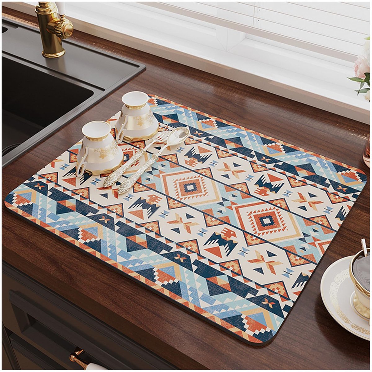 My Ninki ® Multifunctionele Siliconen Droogmat voor Keuken en Koffie Accessoires, Waterdicht en Antislip (40 x 60 cm)