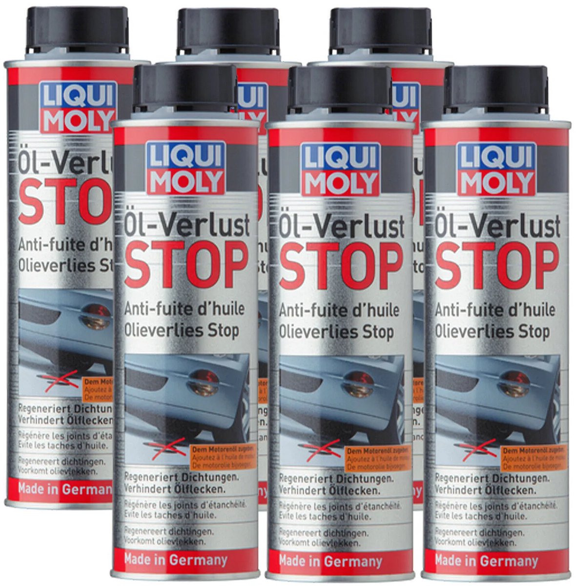 6X Liqui Moly 1005 Olie-Lek Stop/ Olieverlies Stop 300ml Additief Olie Lekkage