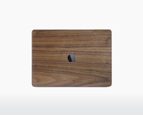 Autocollant MacBook en bois - Noyer, MacBook Pro 16 (Ancien modèle, Touchbar, USB-C).