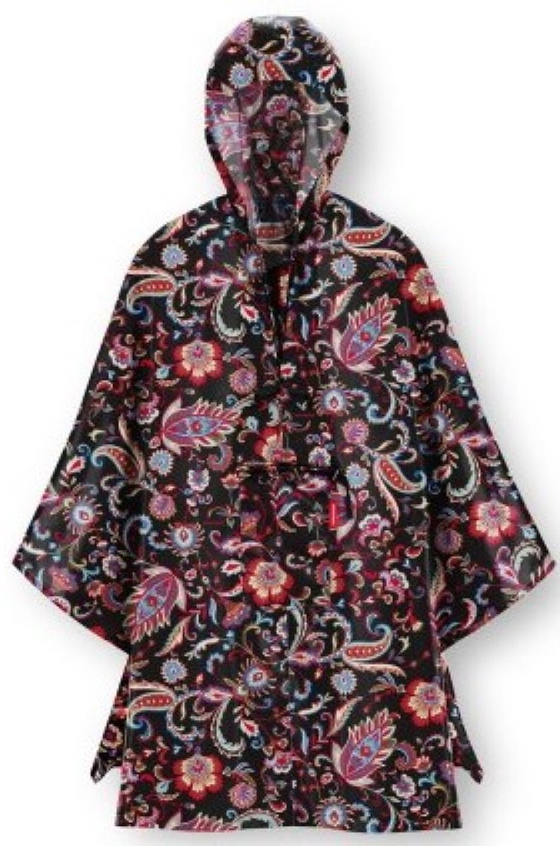 Reisenthel Mini Maxi Poncho Regenponcho - Opvouwbaar - Paisley Zwart