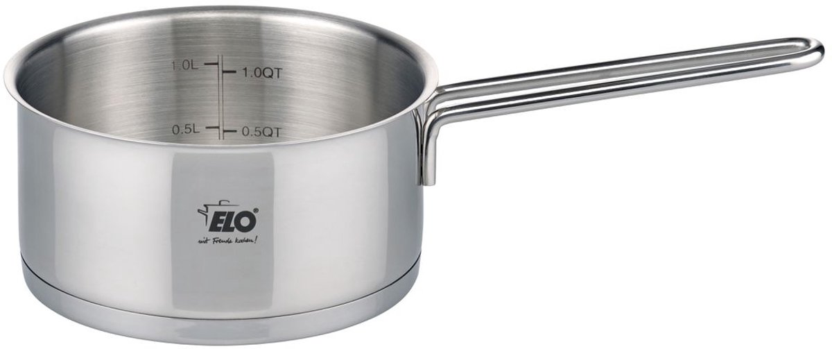 Roestvrijstalen steelpan 16 cm inhoud 1,3 liter Elo Citrin