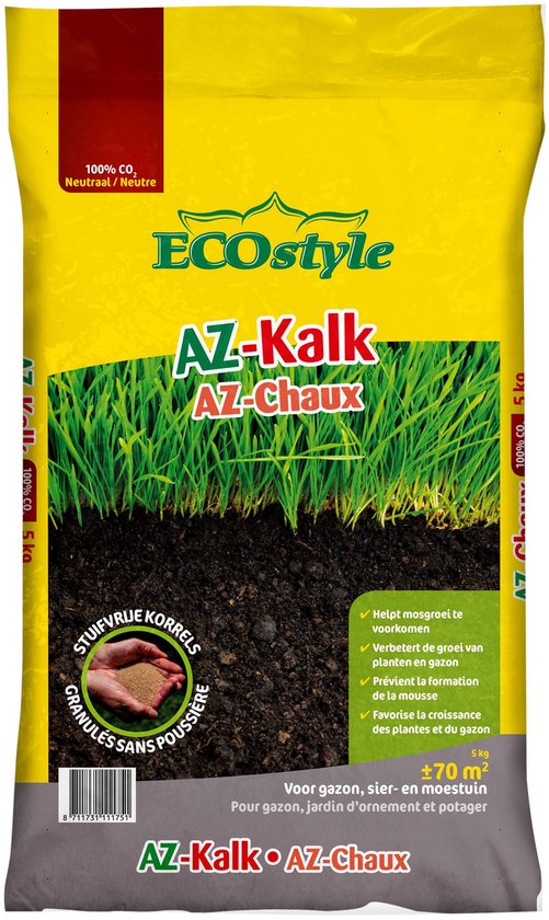 ECOstyle AZ Kalk Micro Korrel – Voor Gazon, Sier- en Moestuin