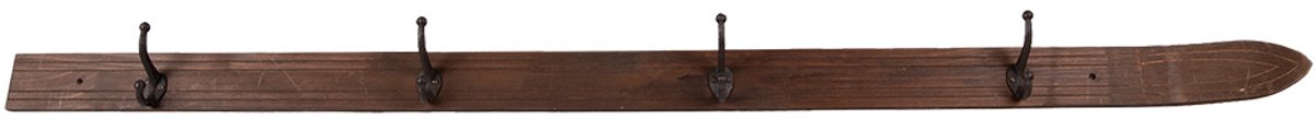 Clayre & Eef Wandkapstok 4 Haken 170x8x12 cm Bruin Hout