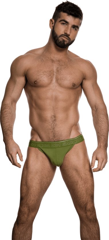 Garçon Jockstrap Khaki - MAAT S - Heren Ondergoed - Jockstrap voor Man - Mannen Jock