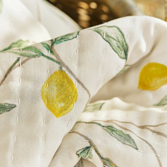 LOBERON Plaid Palerina geel/groen/crème