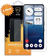 Lot de 2 Protecteurs d'écran pour téléphone Nothing (3a) - Économiseurs d'écran MobyDefend compatibles avec les coques - Glas trempé - Plaques de verre compatibles avec : Téléphone Nothing (3a)