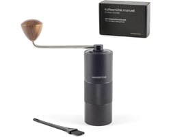 Handmatige koffiemolen met roestvrijstalen maalwerk voor espresso - Fijne maling, zwart
