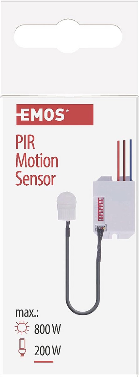 Bewegingsmelder met PIR-sensor 6m - Wit - Voor Verlichting en Alarmsystemen