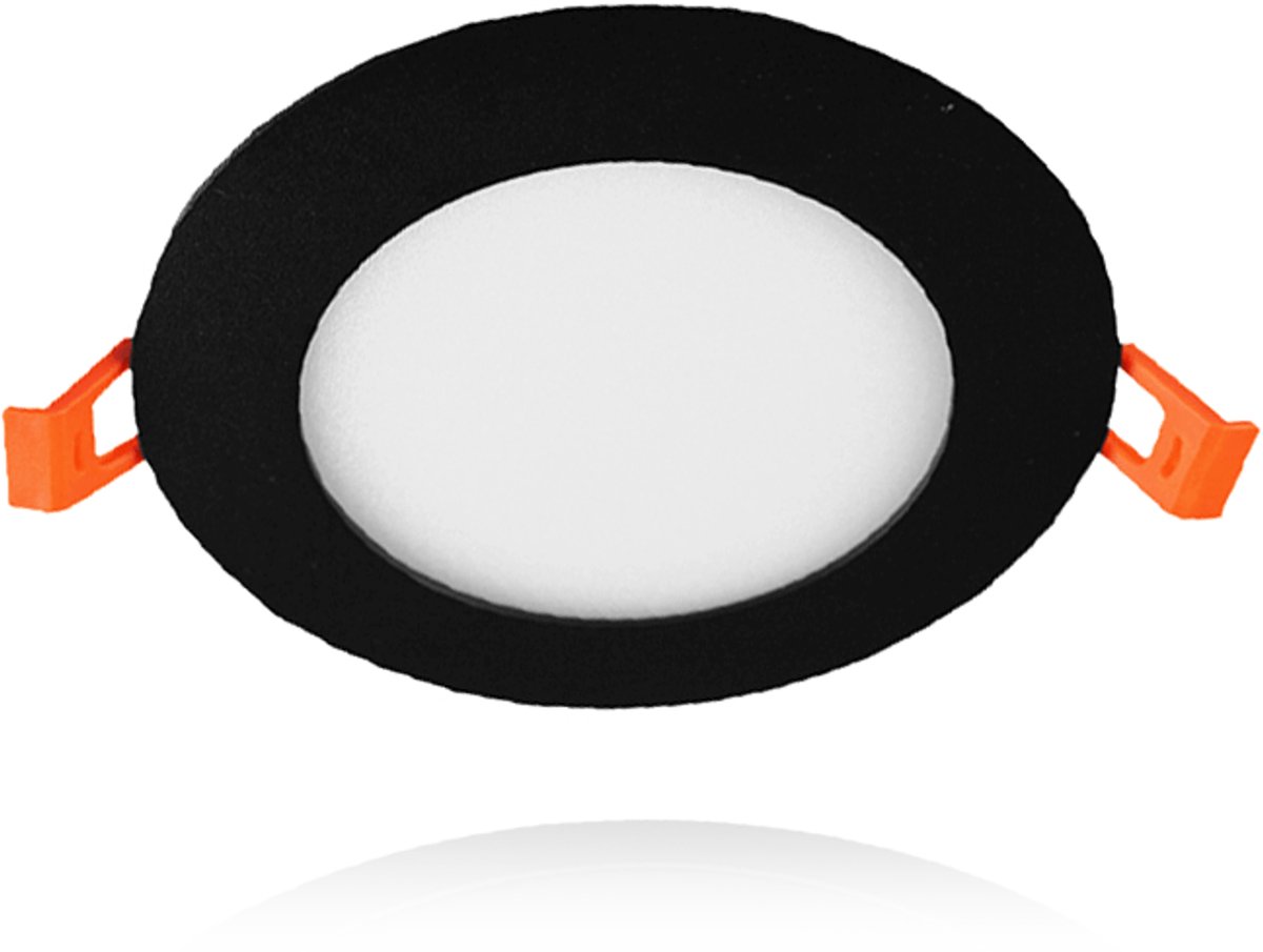 OutledTL | LED Downlight Zwart SLIMLine - Zaagmaat Ø126 - 140 - 9 Watt