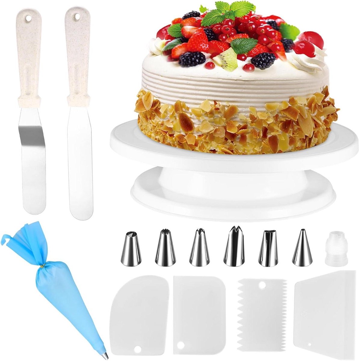 Draaibare Taartstandaard - Taartaccessoireset - 1 stuk