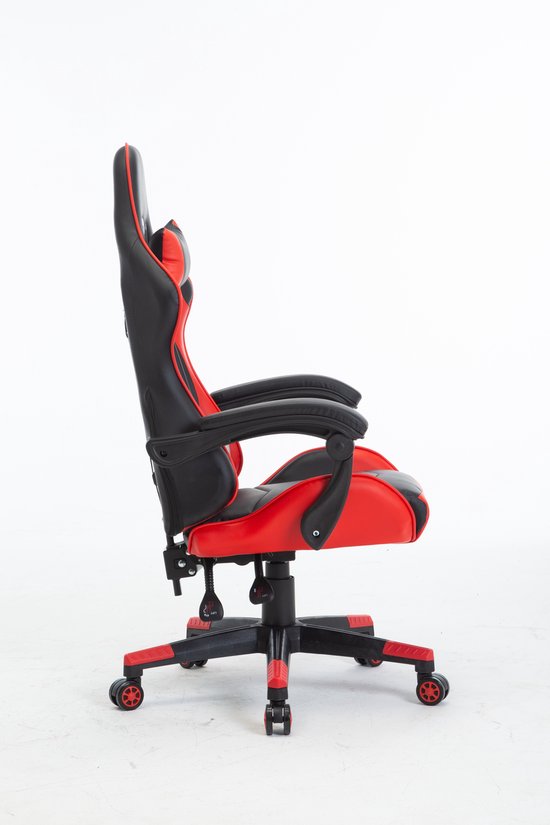 Chaise de Gaming Alora X-TREME - Rouge - Avec coussin de nuque et coussin de dossier réglable - Similicuir - Chaise de jeu - Chaise de Gaming - Chaise de bureau - Chaise de Office