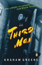 Boekcover 'The Third Man' met een man in donkere kleding en hoed, tekst in geel en groen.