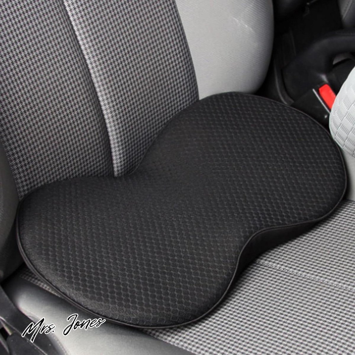 Mrs. Jones Autostoelkussen wigkussen ergonomisch orthopedisch zitkussen universeel zitverhoging auto-bureaustoelen rolstoel (zwart) .