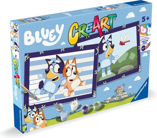 Ravensburger - CreArt Serie Junior Bluey - Schilderen op Nummer voor Kinderen
